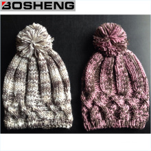 Chapeau d&#39;hiver en tricot Crochet, Fashion Hant avec POM